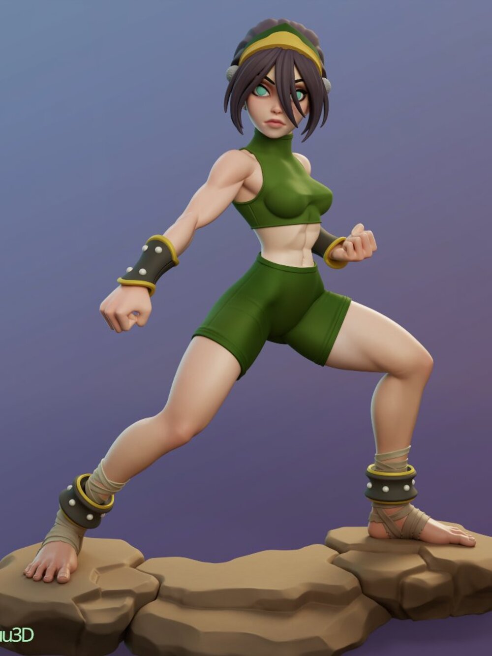 Toph Beifong from Avatar, workout outfit Resin Statue Part Kit